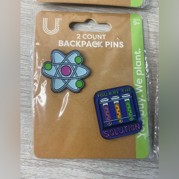 Ustyle Backpack Pins Kids Adults   (4 Sets Of 2 Pins) Science Theme - Picture 2 of 4